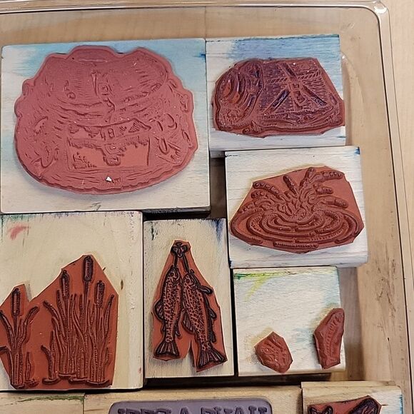 Stampin Up lot of 11 Father's Day stamps and ink pad (set H) - Picture 5 of 6